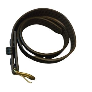 *NWOT Boston 1" Leather Basketweave Ranger Belt w/Brass Hardware